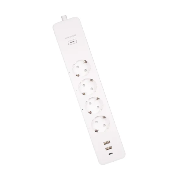 Regleta Inteligente WiFi Tuya con Protector de Sobretensión y Monitor de Consumo Eléctrico